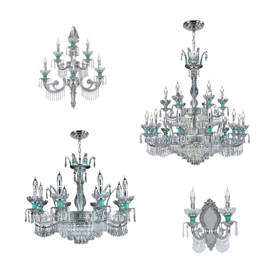 Elevate Living Room K9 Crystal Chandelier High-End French