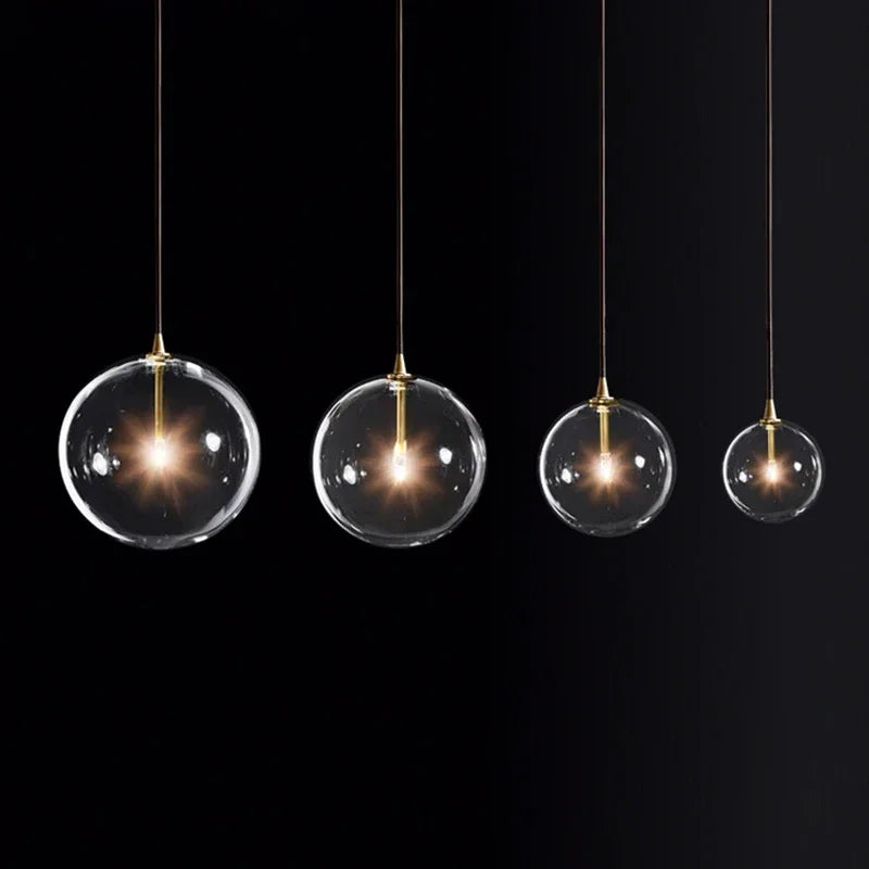 1 Light Clear Glass Globe LED G4 Luminaires Pendant Lights