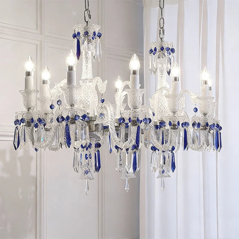 French White Candle E14 LED Chandelier Living Room K9