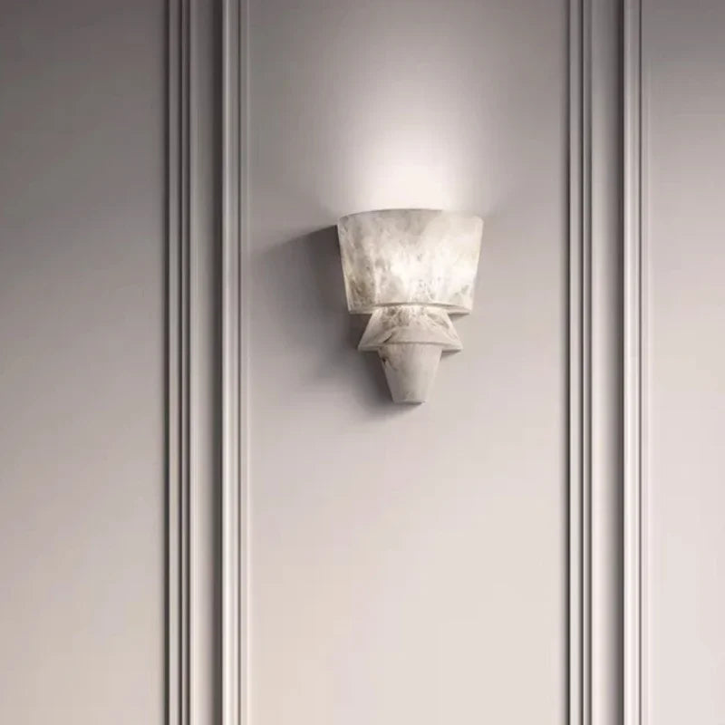 Italian Art Real Marble Wall Light G4 Bulb Home Sconce