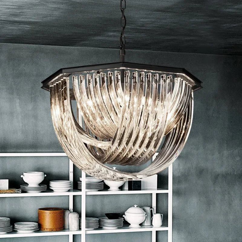American Black Metal E14 LED Pendant Lights Retro