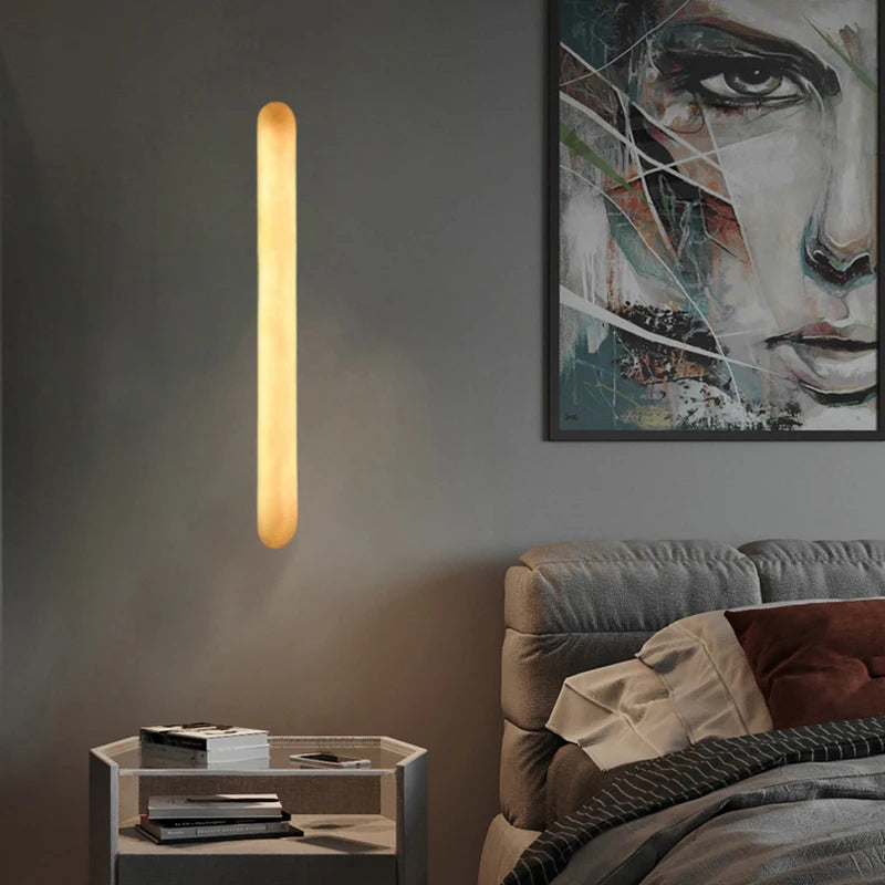 Minimalist Natural Marble Wall Lamp 40 60CM
