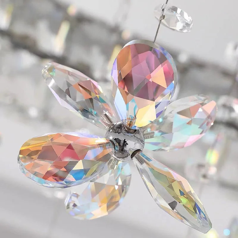 Bedroom Crystal LED Ceiling Lamp Living Room Steel