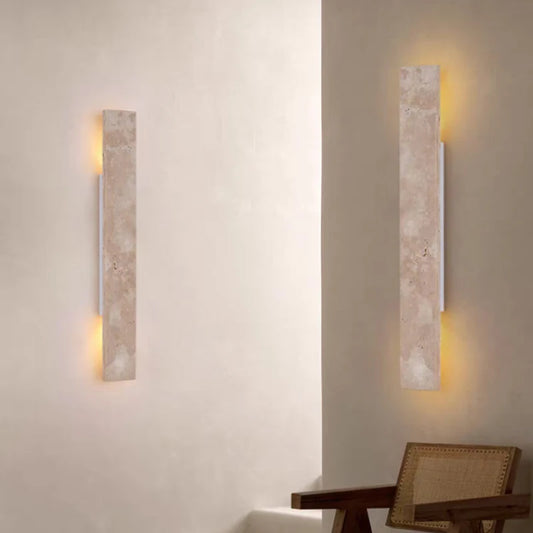 Rectangle Natural Marble Wall Lamp G9 Bulb Indoor