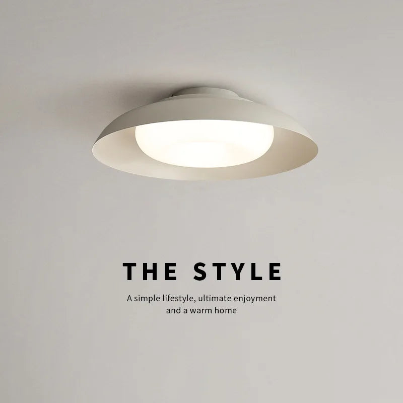 Bedroom White LED Ceiling Lights Nordic Dining Room Metal