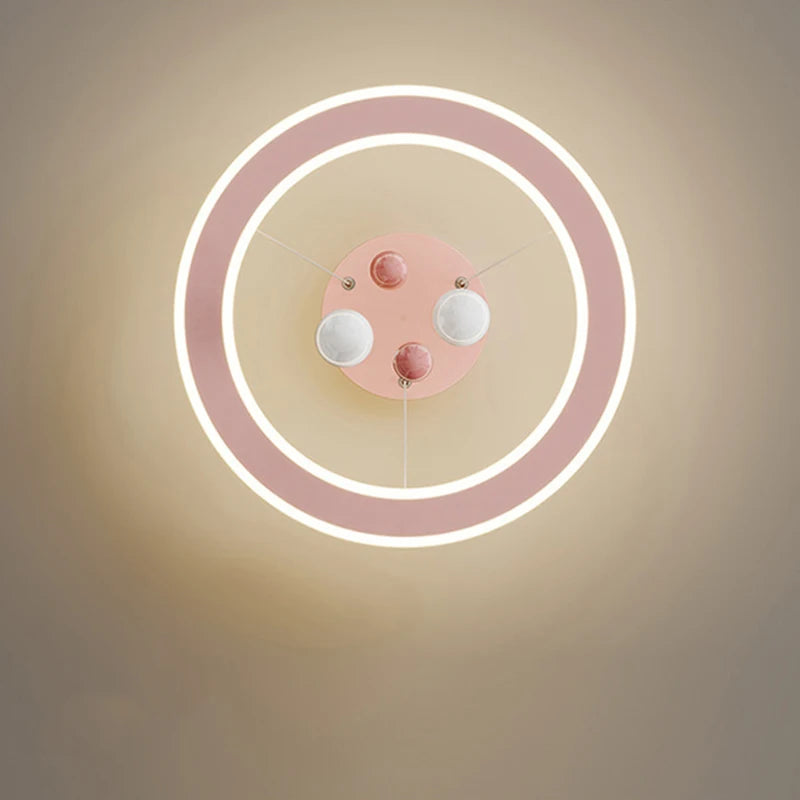 Creative Hanging Ball LED Chandelier Lights Pink
