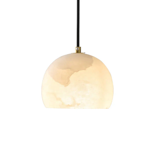 Semicircular Alabaster Pendant Light