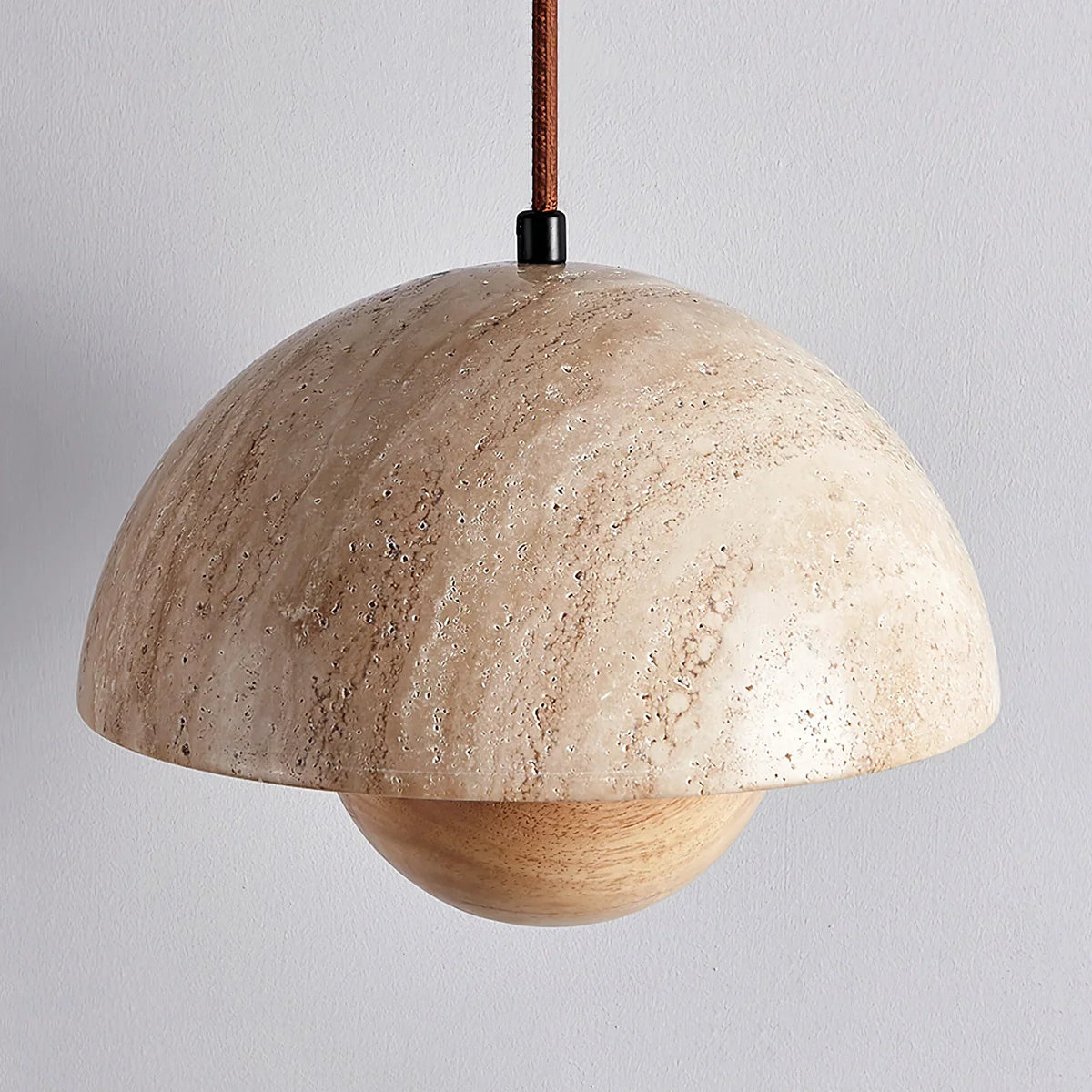 Semicircular Bud Travertine Pendant Lamp – Travertine detail 15