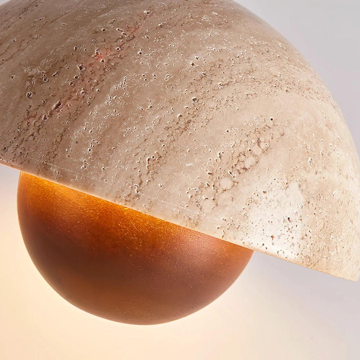 Semicircular Bud Travertine Pendant Lamp – Travertine detail 11