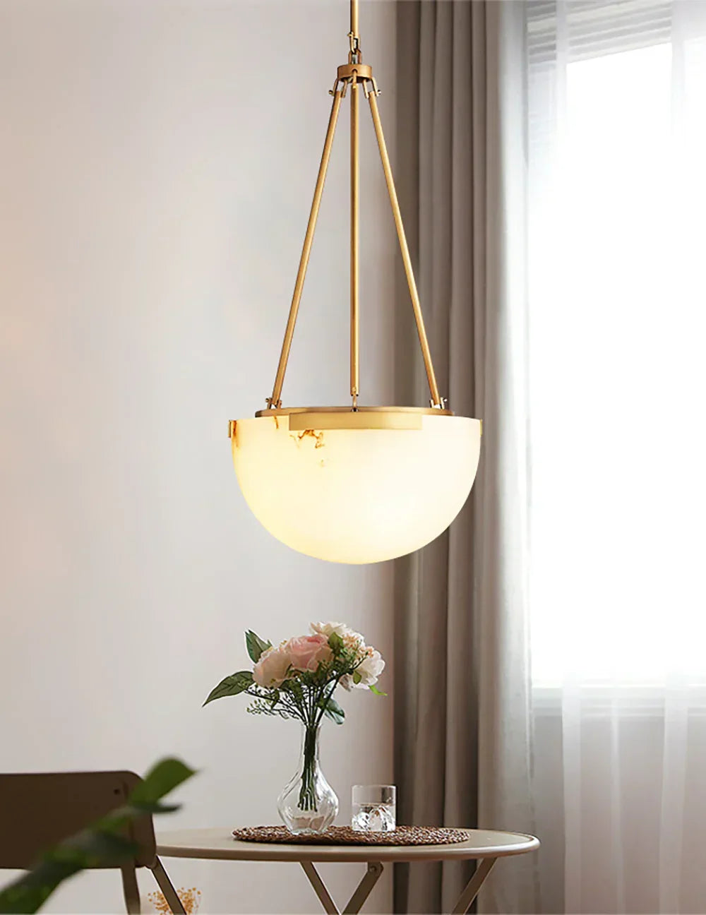 Semicircular Istar Alabaster Chandelier – Alabaster detail 8