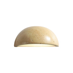 Semicircular Twilight Travertine Wall Lamp