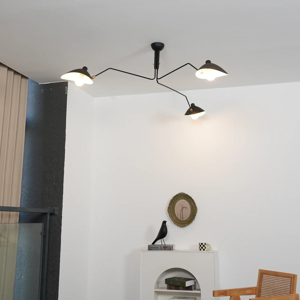 Serge Mouille Brass Ceiling Light A – Brass detail 5