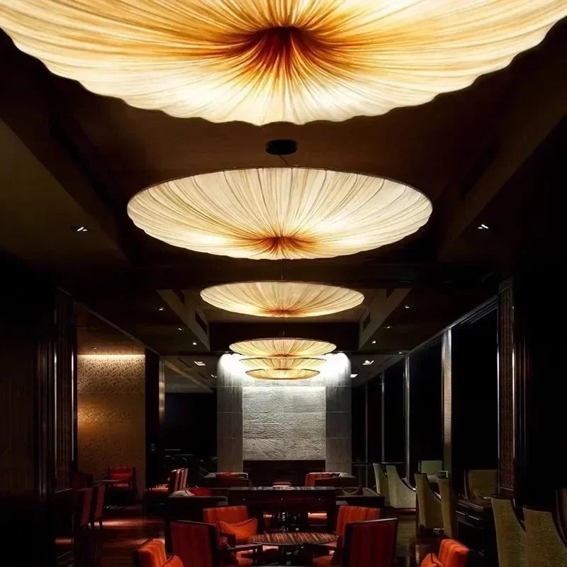 Nordic E27 LED Chandelier Japanese Bar Pendant Light Round