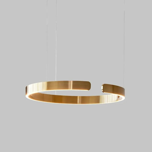 LED Chandelier Light Round Rings Study Dining Room Island