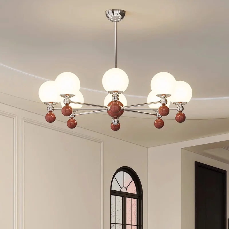 Full Spectrum LED Chandelier Health Eye Protect Chrome