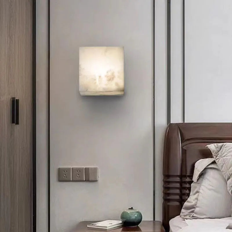 High-End Cube Natural Marble LED Wall