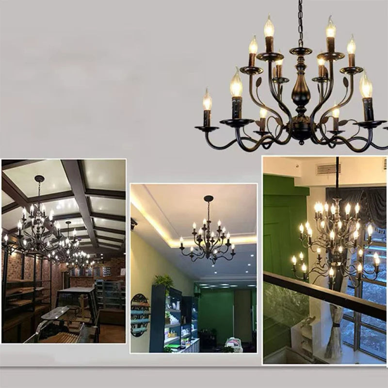 American Retro Cafe Pendant Light Dining Room Black Metal