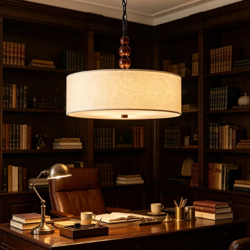 French Fabric Bedroom Dining Room Chandelier Retro