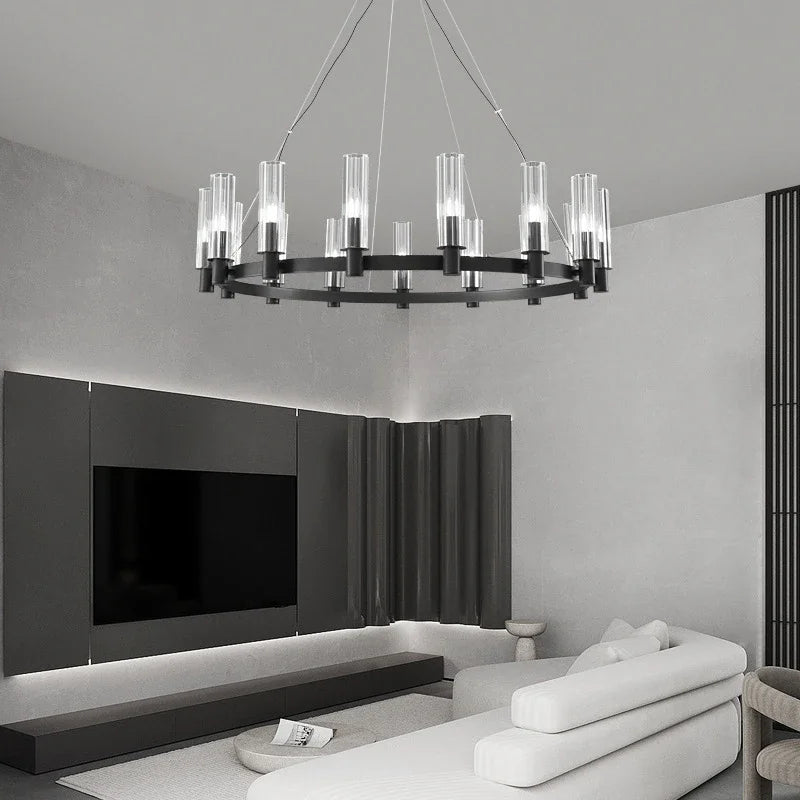 American Retro E14 Pendant Lights Living Room Crystal