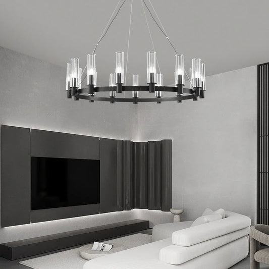 American Retro E14 Pendant Lights Living Room Crystal