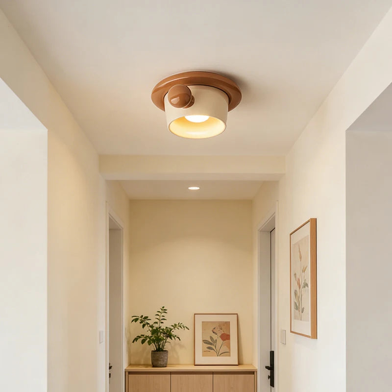 Creative Art Ceramics Metal Ceiling Light Cute Cup Shape G4