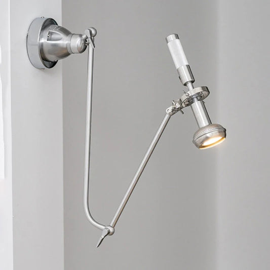 Long Arm Chrome Metal GU10 Bulb Sconce EU AU US UK Plug