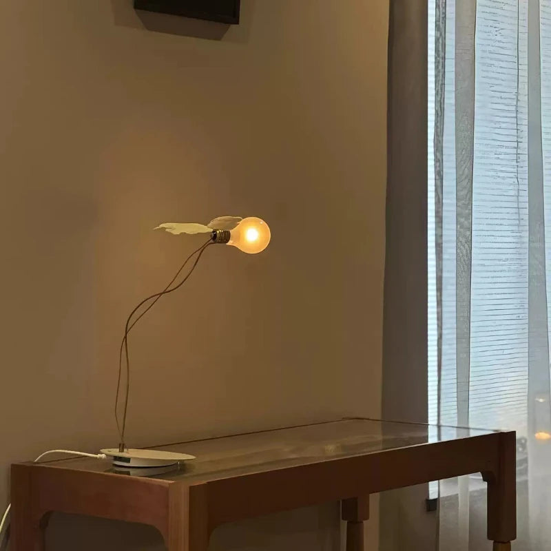 German Lucellino Vintage French Feather Copper Table Lamps