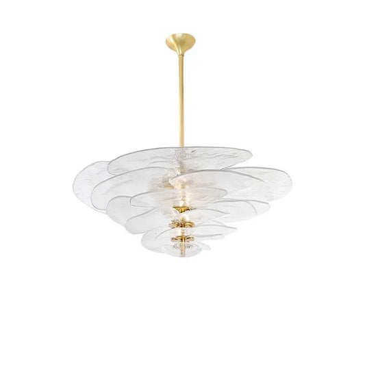 Pomostmodern Home Colorized Glass Leaf LED Chandelier