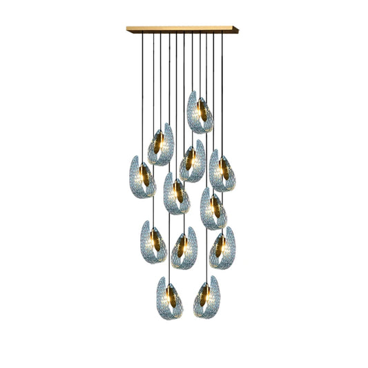 Blue Ocean G9 LED Art Decol Glass Gold Silver