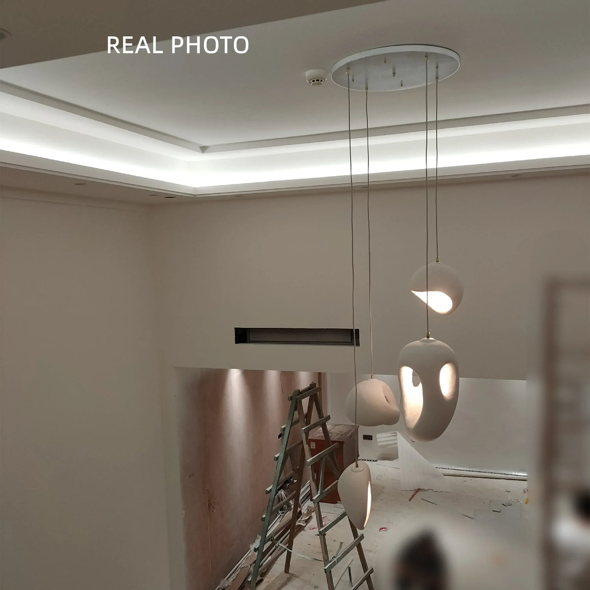 Nordic Villa Stair Wabi-Sabi Pendant Chandelier Irregular