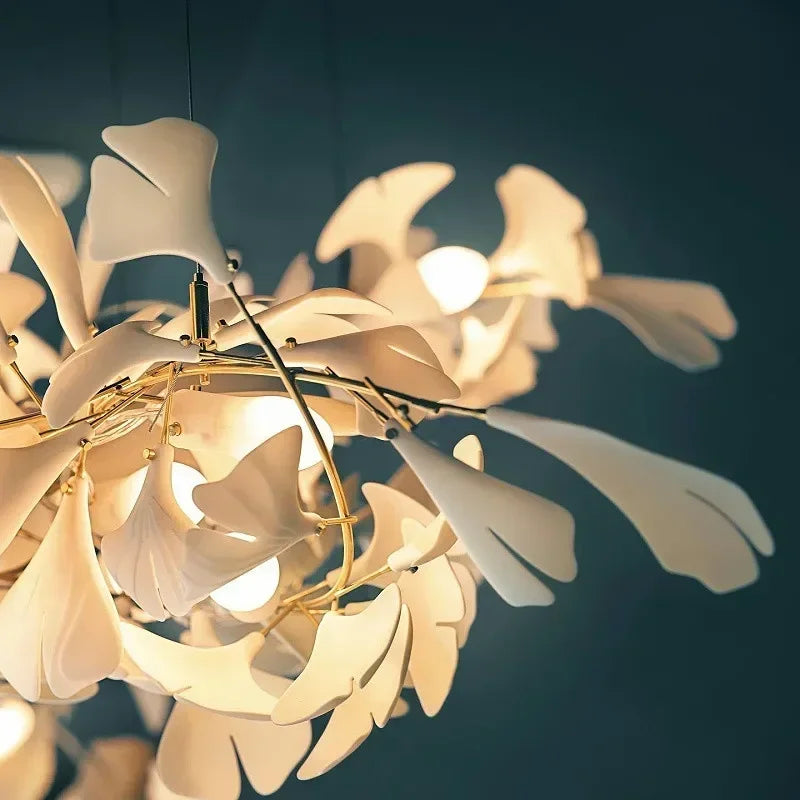 Gingko Chandelier Designer Acrylic Leaf