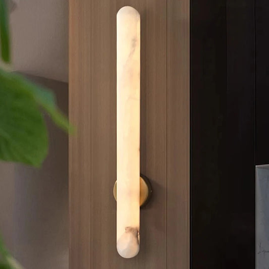 Natural Marble Wall Lamp Copper Art Deco Sconce