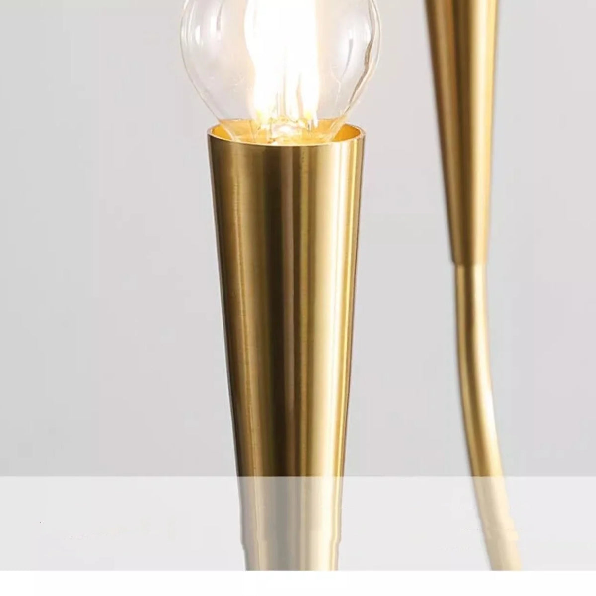 Nordic Living Room E14 LED Chandelier Black Gold Arms