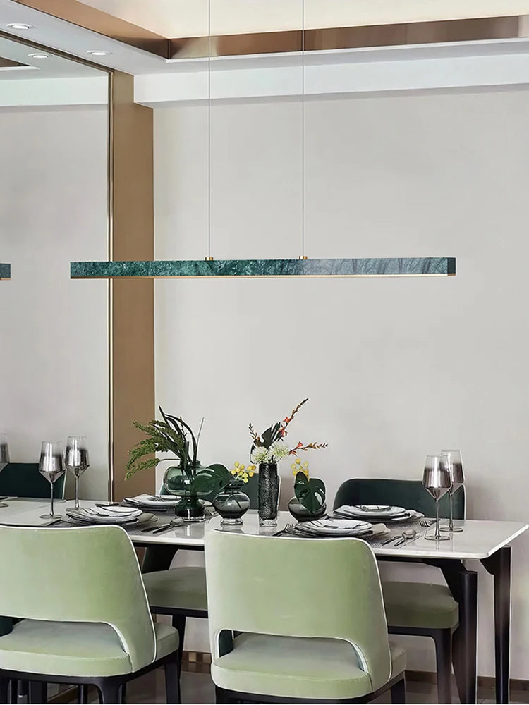 Dimmable LED Vintage Black Green Marble
