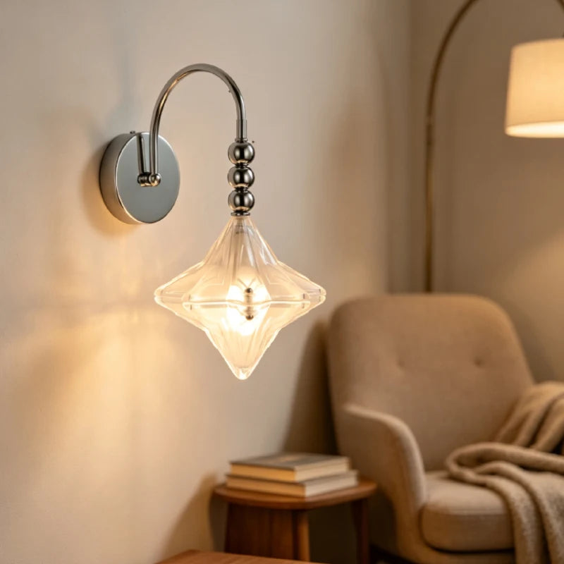 French Medieval Star Wall Lamp Bedroom Bedside Light Retro