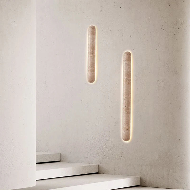 Natural Stone LED Wall Lamp 30 60 90CM Marble Atmosphere