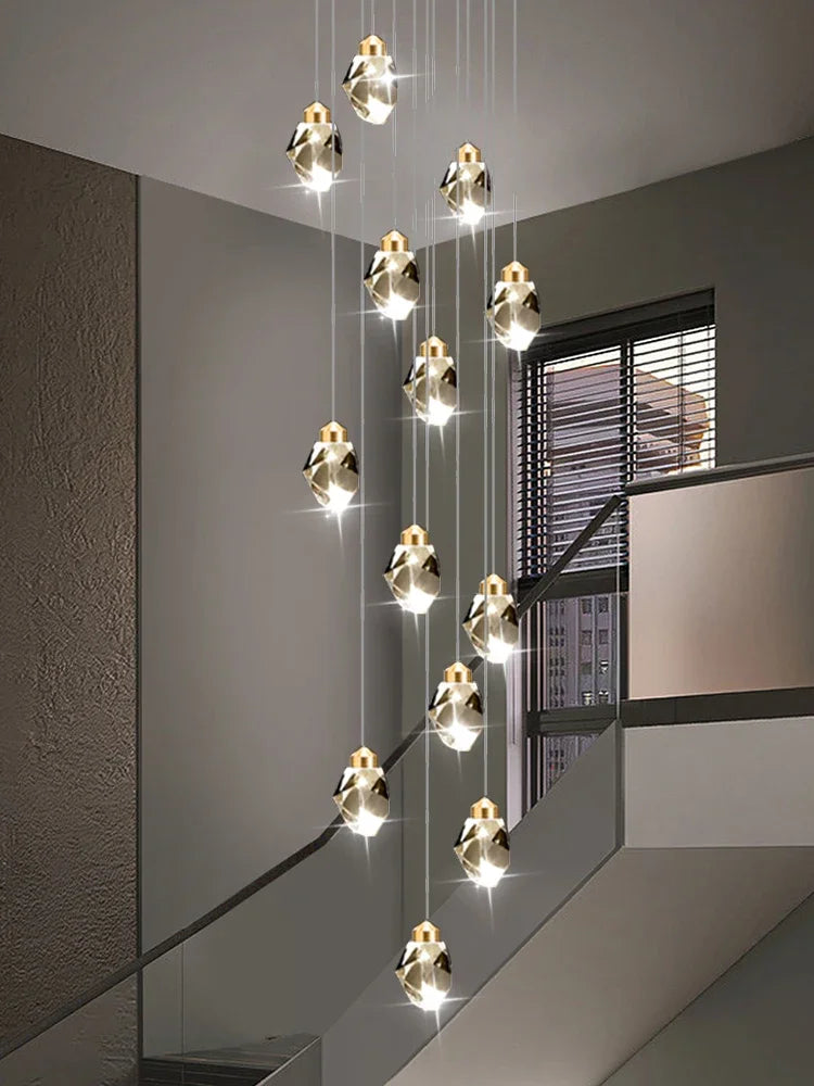 Nordic Crystal Chandelier Living Room Villa Ceiling