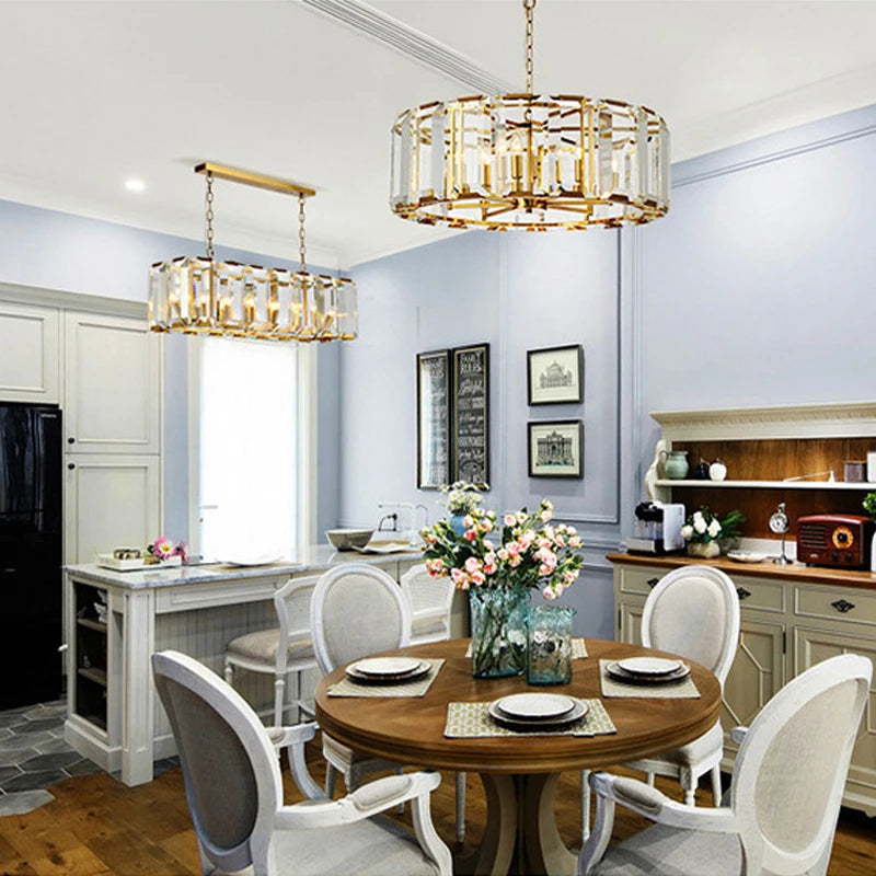 LED E14 American Retro Designer Crystal Lamp Light Pendant