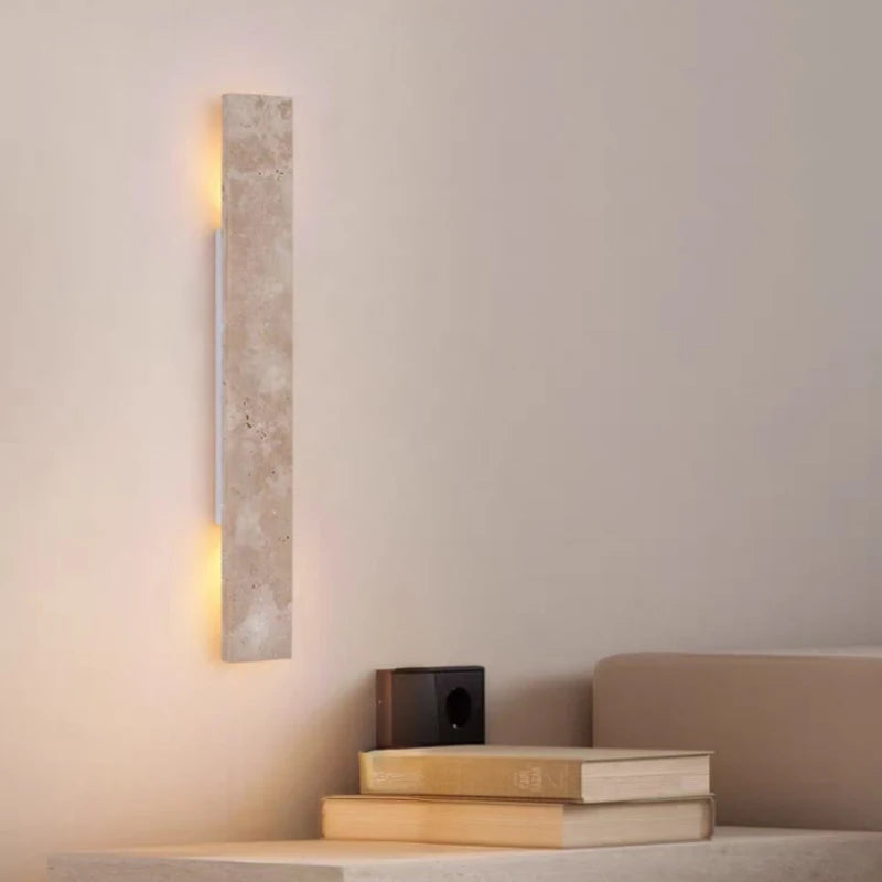 Rectangle Natural Marble Wall Lamp G9 Bulb Indoor