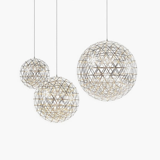 Silver Fire Ball Pendant Light for Dining Room