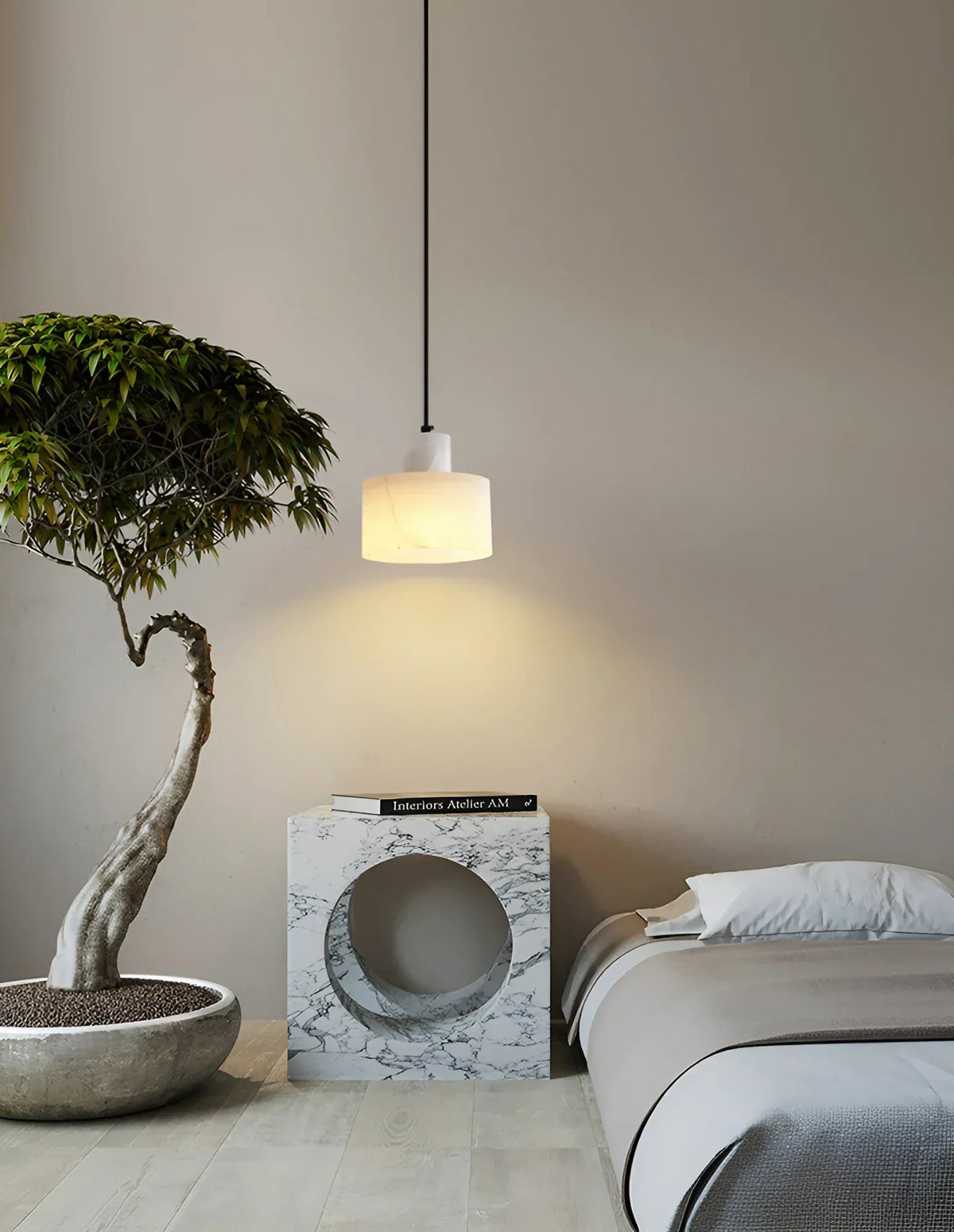 Simple Cyls Alabaster Pendant Lamp – Alabaster detail 6