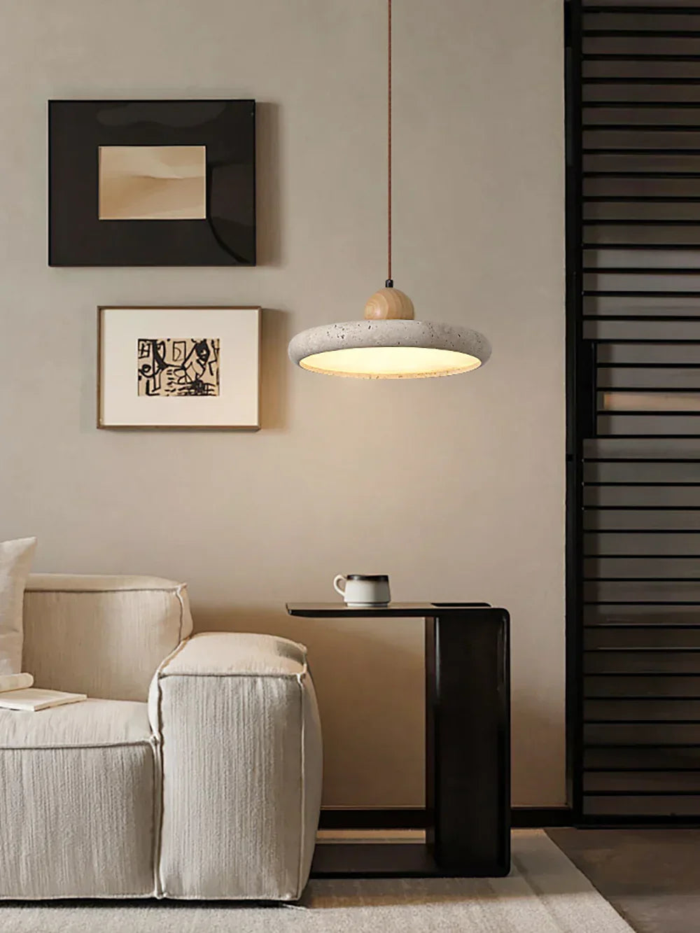 Siyane Travertine Pendant Lamp – Travertine detail 3