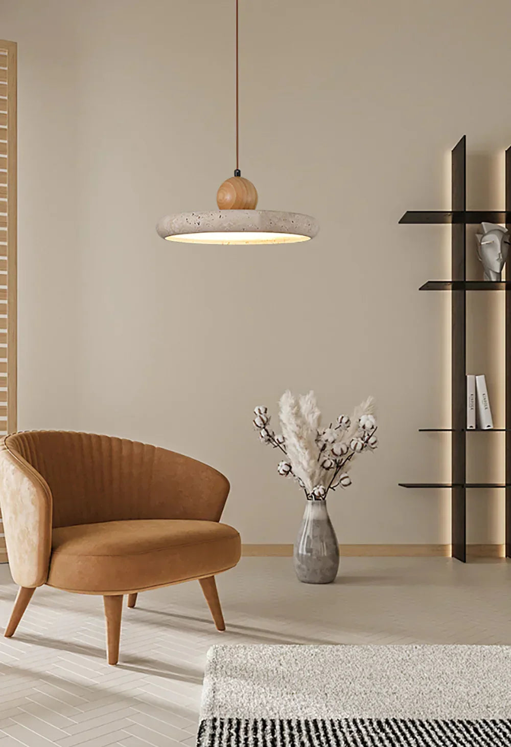 Siyane Travertine Pendant Lamp – Travertine detail 9