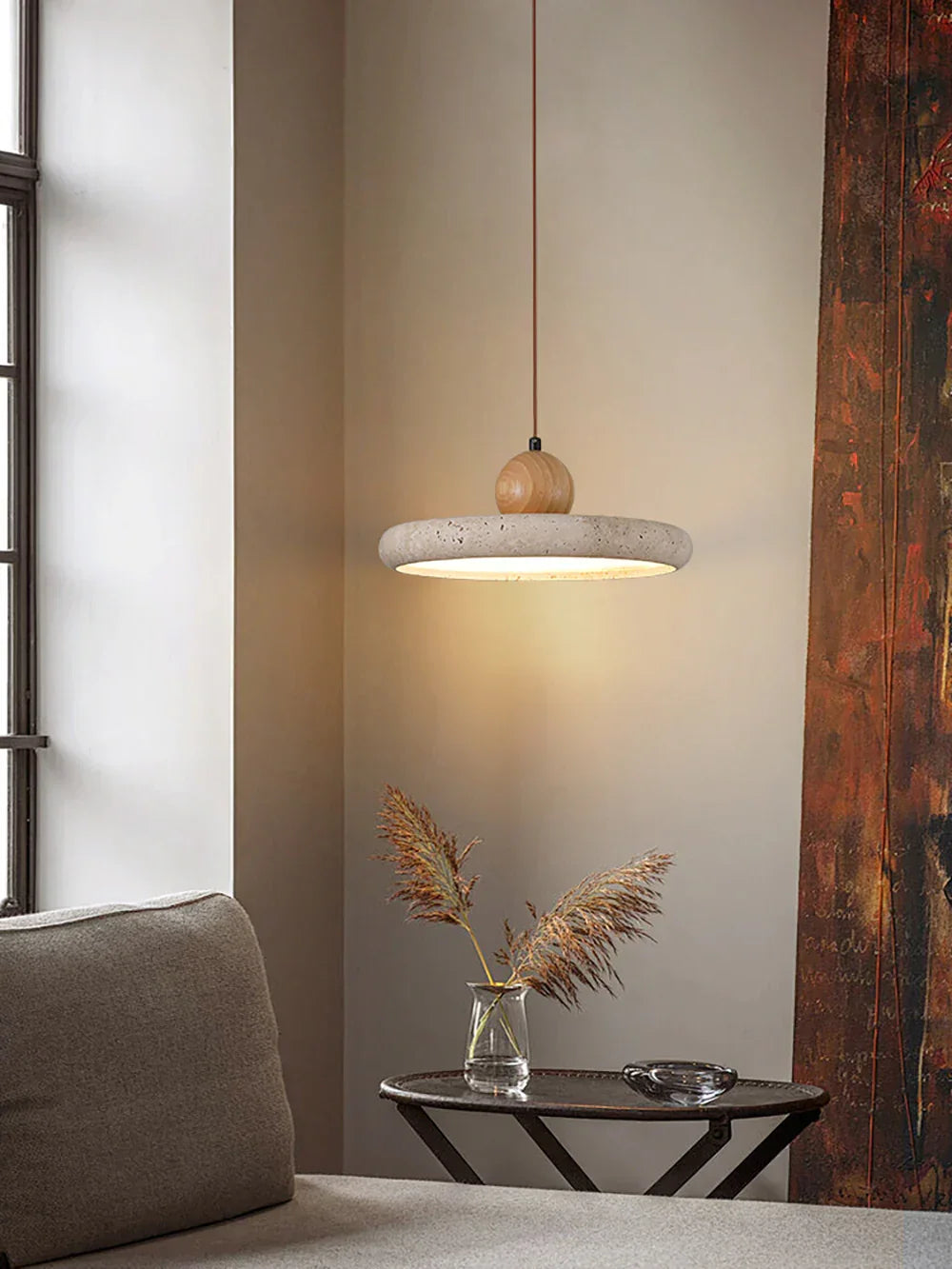 Siyane Travertine Pendant Lamp – Travertine detail 4
