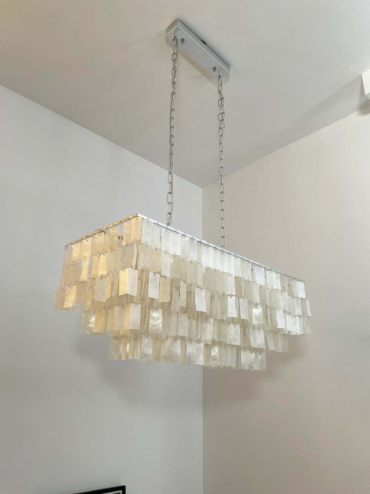 Skye Rectangular Tiered Iron Chandelier – Iron detail 15