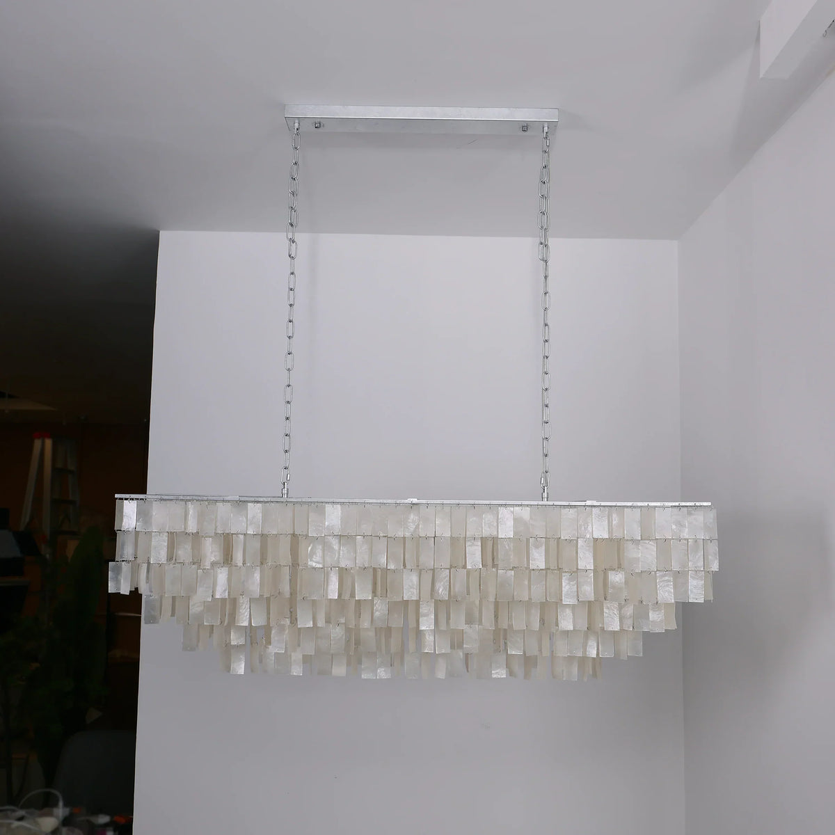 Skye Rectangular Tiered Iron Chandelier – Iron detail 19