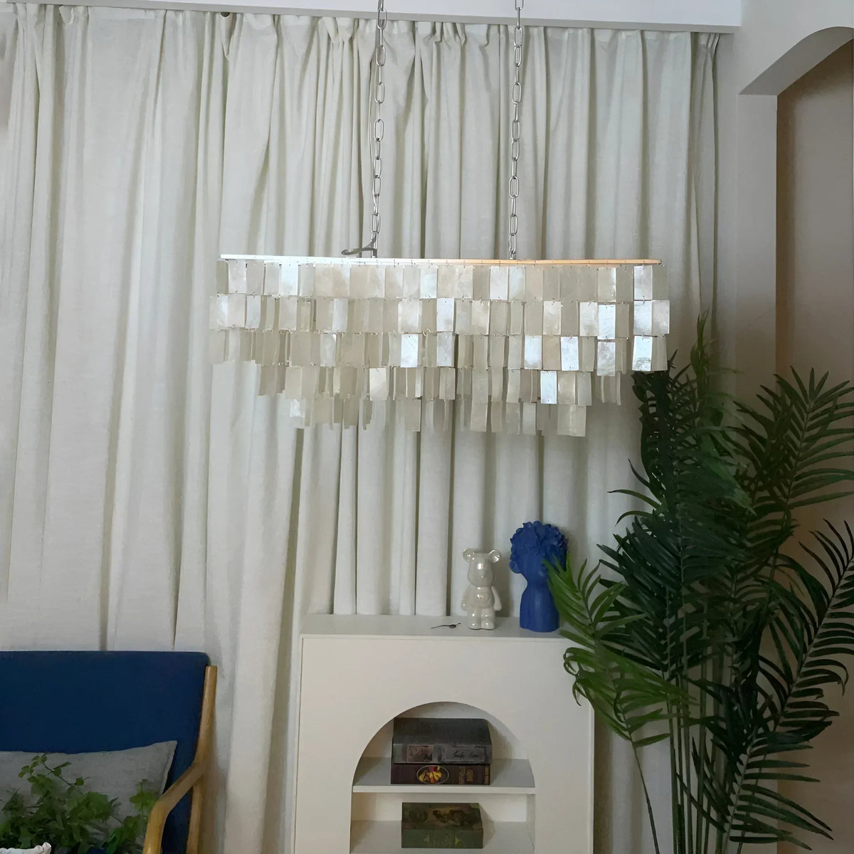 Skye Rectangular Tiered Iron Chandelier – Iron detail 7