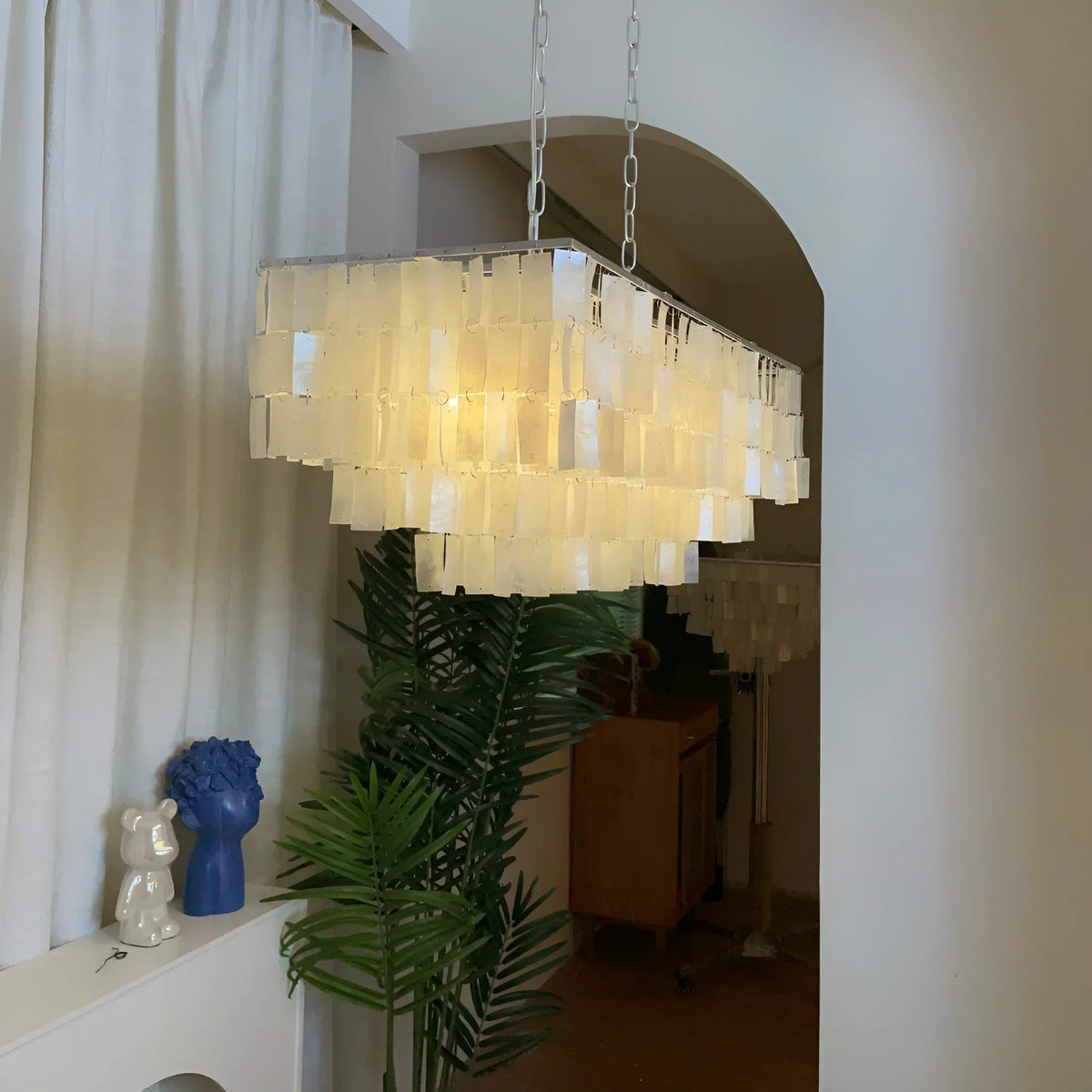 Skye Rectangular Tiered Iron Chandelier – Iron detail 12