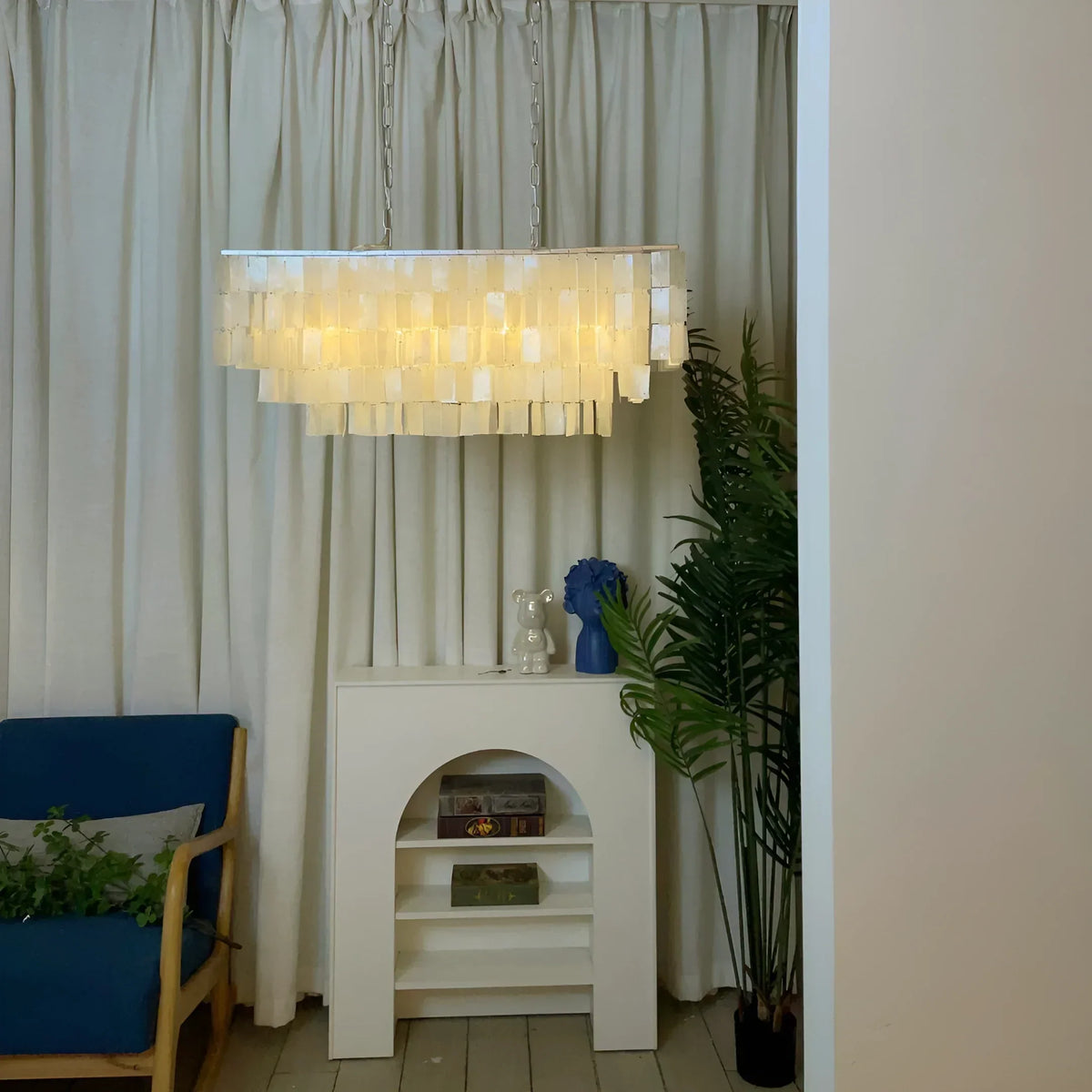 Skye Rectangular Tiered Iron Chandelier – Iron detail 9