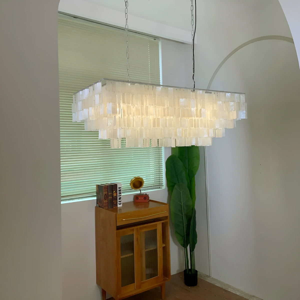 Skye Rectangular Tiered Iron Chandelier – Iron detail 6